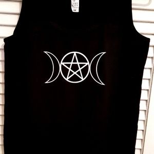 Milk Drunk Clothing Tops - Triple Moon Wiccan Tank Top Milk Drunk Clothing Tops - Triple Moon Wiccan Tank Top